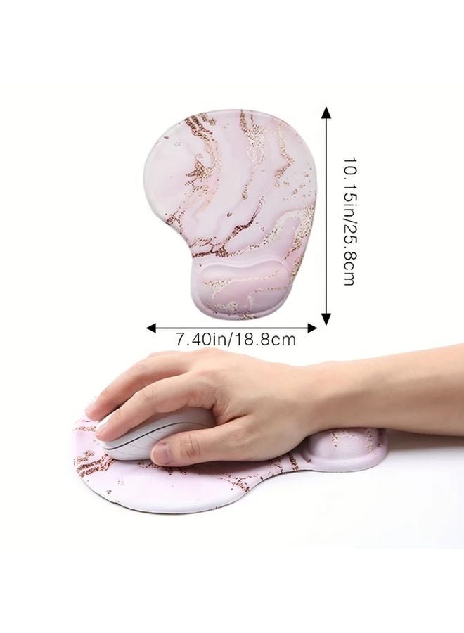 Pink Ergonomic Mouse Pad Keyboard Wrist Rest Set Non Slip Office Home Desk Mat - Image 5